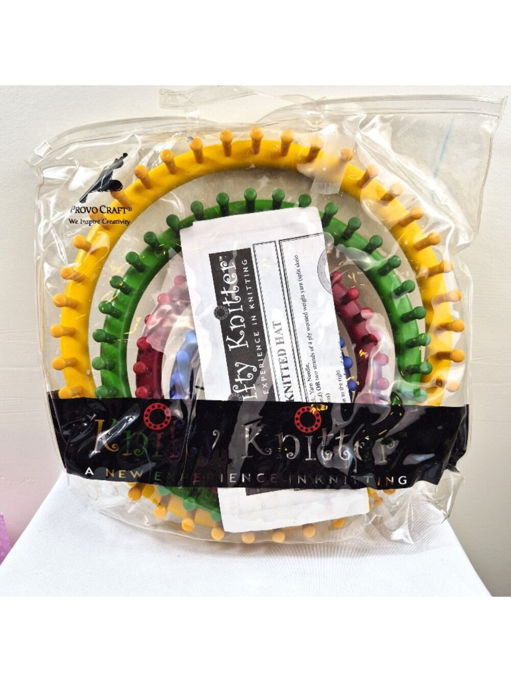 Knifty Knitter Round Loom Set Provo Craft Knitting Kit New Sealed